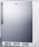 Summit AL750LBISSHV Compact All-Refrigerator, 24 Size, 5.5 Cu. Ft. Capacity, Automatic Defrost, 3 Shelf Quantity, Wire Shelf Type, Adjustable Thermostat, Dial Thermostat Type, Rear Of Unit Condensor Location, 4 Level Legs Quantity, Adjustable Shelf, Interior Light, 100% CFC Free, Factory Installed Lock, Counter-Depth, Stainless Door with Vertical Thin Handle (AL750LBISSHV AL750LBI-SSHV AL750LBI SSHV AL750 AL-750 AL 750) 