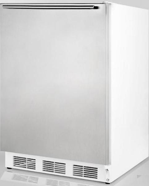 Summit AL750SSHH Compact All-Refrigerator, 24 Size, 5.5 Cu. Ft. Capacity, Automatic Defrost, 3 Shelf Quantity, Wire Shelf Type, Adjustable Thermostat, Dial Thermostat Type, Rear Of Unit Condensor Location, 4 Level Legs Quantity, Adjustable Shelf, Interior Light, 100% CFC Free, Counter-Depth, UPC 761101009681 (AL750SSHH AL750 SSHH AL750-SSHH AL750 AL-750 AL 750) 