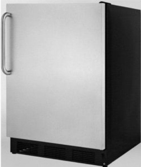 Summit AL752BSSTB Compact All-Refrigerator with Adjustable Glass Shelves, 24