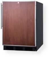 Summit AL752LBLBIFR ADA Compliant Built-in Undercounter All-refrigerator with Automatic Defrost, Factory Installed Lock and Stainless Steel Door Frame for Custom Panels, Black Cabinet, Less than 24 inches wide with a generous 5.5 c.f. of storage capacity, Reversible door, RHD Right Hand Door Swing, Hidden evaporator, One piece interior liner (AL-752LBLBIFR AL 752LBLBIFR AL752LBLBI AL752LBL AL752L AL752) 