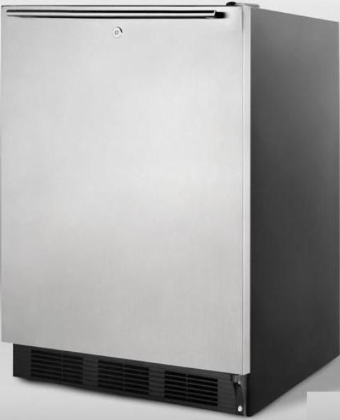 Summit AL752LBLBISSHH Compact All-Refrigerator with Adjustable Glass Shelves, 24