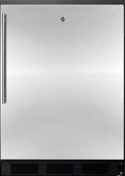 Summit AL752LBLSSHV Compact All-Refrigerator with Adjustable Glass Shelves, 24