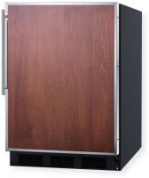 Summit ALB653B Built-in Refrigerator, 32" ADA Compliant, 5.5 cu. ft., Auto Defrost, Black with a stainless steel frame, Accepts Overlay Panel, Interior light, 115 volt/60 hz (ALB-653B ALB653-B ALB653) 