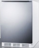 Summit ALB751SSHH Compact All-Refrigerator with Adjustable Wire Shelves, 24" Size, 5.5 Cu. Ft. Capacity, Automatic Defrost, 3 Shelf Quantity, Wire Shelf Type, Adjustable Thermostat, Dial Thermostat Type, Rear Of Unit Condensor Location, 4 Level Legs Quantity, Adjustable Shelf, Interior Light, 100% CFC Free, Stainless Door with Horizontal Thin Handle (ALB751SSHH ALB751-SSHH ALB751 SSHH ALB751 ALB-751 ALB 751) 