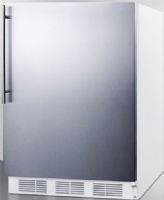 Summit ALB751SSHV Compact All-Refrigerator with Adjustable Wire Shelves, 24" Size, 5.5 Cu. Ft. Capacity, Automatic Defrost, 3 Shelf Quantity, Wire Shelf Type, Adjustable Thermostat, Dial Thermostat Type, Rear Of Unit Condensor Location, 4 Level Legs Quantity, Adjustable Shelf, Interior Light, 100% CFC Free, Stainless Door with Vertical Thin Handle (ALB751SSHV ALB751-SSHV ALB751 SSHV ALB751 ALB-751 ALB 751) 