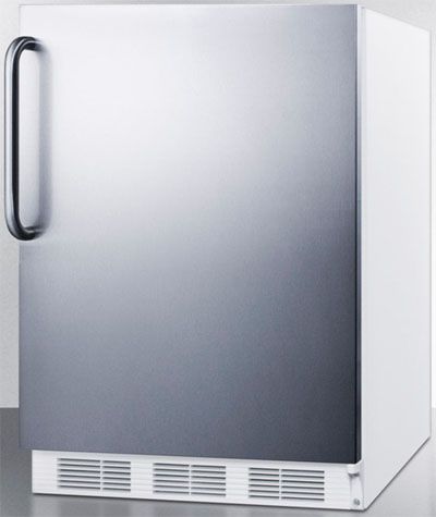Summit ALB751SSTB Compact All-Refrigerator with Adjustable Wire Shelves, Hinge on Right Hand Side, 24