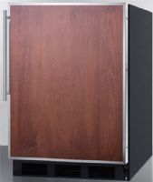 Summit ALB753B Undercounter Built-In Assisted Living Refrigerator with 5.5 Cu. Ft. Capacity & Frame to Accept Custom Panel, Black, Fully automatic defrost, Interior light, Adjustable thermostat, Dimensions 32" × 23 5/8" × 23 1/2", UPC 761101002637 (ALB-753B ALB753-B ALB753) 