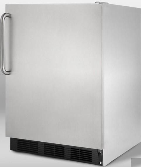 Summit ALB753BCSS Compact All-Refrigerator with Adjustable Glass Shelves, 24