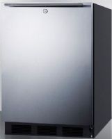 Summit ALB753LBLSSHH ADA Compliant Built-in Undercounter All-refrigerator with Automatic Defrost, Factory Installed Lock, Stainless Steel Door and Horizontal Handle, Black Cabinet, Less than 24 inches wide with a generous 5.5 c.f. of storage capacity, Reversible door, RHD Right Hand Door Swing, Hidden evaporator (ALB-753LBLSSHH ALB 753LBLSSHH ALB753LBLSS ALB753LBL ALB753L ALB753) 