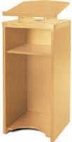 Mayline ALCT-MPL Presentation Lectern Podium - 44" H, One fixed shelf for added storage, Angled stand has stop to prevent papers from sliding, Top surface has a grommet for cable pass-through, UPC 760771116439, Maple Finish (ALCT-MPL ALCT MPL ALCTMPL ALCT ALCT ALCT) 
