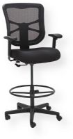 Alera ALEEL4614 Elusion Series Mesh Office Chair, Black; Contoured seat cushion; waterfall edge; Adjustable Foot Ring for Leg Support; Weighted Steel Reinforced Five-Star Base with Casters; Height Adjustable Ratchet Back; Height- and Width-Adjustable Arms; Supports up to 250 lbs; Meets or exceeds ANSI/BIFMA Standards; Ergonomically Designed; Overall Dimensions (WxDxH) 24" x 25.6" x 42.1"; Weight 53 lbs (ALERAALEEL4614 ALERA-ALEEL4614 ALERA-ALE-EL4614 ALE-EL4614 ALEEL4614) 