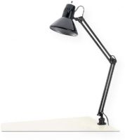 Alera ALELMP702B Clamp-on Architect Lamp, Black; Two-point Adjustable Arm; 360-degree Rotation; Adjustable Shade Rotation; Non-skid Mounting Clamp; 2 Prong Plug; On/Off Switch; Bulb Included; Protective Felt On Clamp;  Includes Tension Knobs To Lock Arm and Shade In Working Position; Dimensions 6.75"W x 20"D x 28"H; Weight 2.25 (ALERAALELMP702B ALERA-ALELMP702B ALELMP702B ALE-LMP702B ALERA-ALE-LMP702B) 