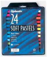 Alphacolor QT102004 Soft Pastels Basic 24-Color Set; A multi-purpose assortment; Ideal for most color selection requirements; Set includes 24 pastels: Blue-Green, Burnt Sienna, Dark Blue, Dark Green, Earth, Gray, Magenta, Red-Orange, Red-Violet, Turquoise, Ochre, Yellow-Orange, Black, Blue, Brown, Green, Light Blue, Orange, Peach, Red, Violet, White, Yellow, Yellow-Green; Colors subject to change; Shipping Weight 0.38 lb; UPC 034138020043 (ALPHACOLORQT102004 ALPHACOLOR-QT102004 DRAWING PASTEL) 