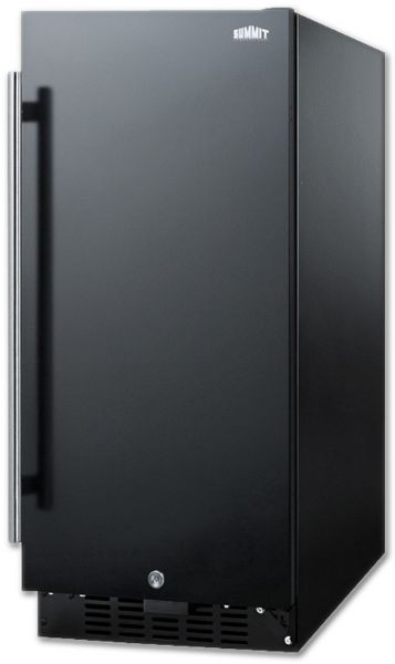 Summit ALR15B ADA Compliant All-Refrigerator For Built-In Or Freestanding Use, With Digital Controls, LED Light, Lock, And Black Exterior Finish, 15