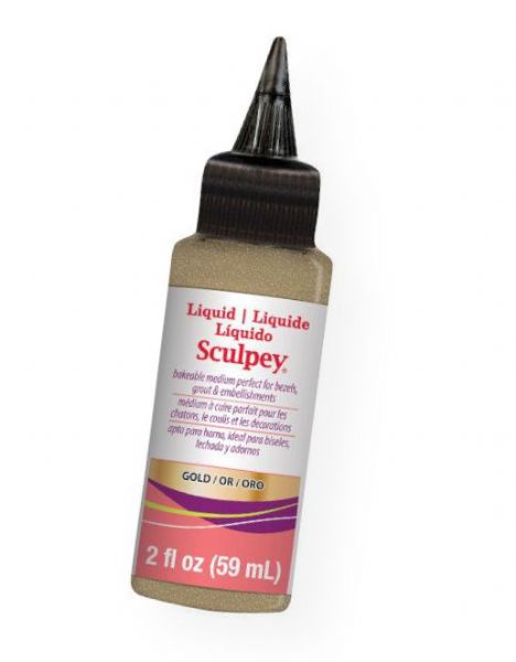 Liquid Sculpey ALSGD02 Gold Medium; Bakeable medium is perfect for all types of clay projects (bezels, image transfers, grout on tiles, filling carved pieces, embellishments, painting designs on clay, and much more); Also great in bakeable molds; 2 fl oz; Gold; Shipping Weight 0.2 lb; Shipping Dimensions 5.25 x 1.31 x 1.31 in; UPC 715891140970 (LIQUIDSCULPEYALSGD02 LIQUIDSCULPEY-ALSGD02 LIQUIDSCULPEY/ALSGD02 ARTWORK SCULPTING)