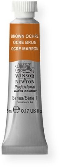 Winsor & Newton 102059 Artists' Watercolor 5ml Brown Ochre; Pan easier to control the strength of color; Great for traveling and sketching works. Use for high volumes of color or stronger washes of color; Maximum color strength with greater tinting possibilities; Watercolor type; 5 ml content; Tube format; EAN 50041466; (CRIMSON5ML TUBE5ML WATERCOLOR5ML ALVIN102059 ALVINTUBE5ML WINSORNEWTON-TUBE-5ML)