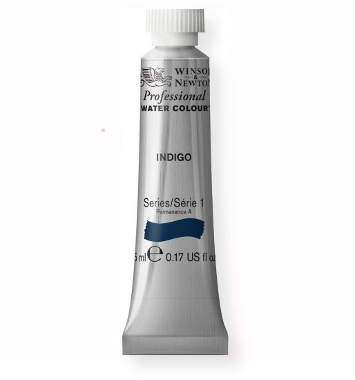Winsor And Newton 102322 Artists' Watercolor 5ml Indigo; Maximum color strength with greater tinting possibilities; Watercolor type; 5 ml content; Tube format; EAN 50823802 (CRIMSON5ML TUBE5ML WATERCOLOR5ML ALVIN102322 ALVINTUBE5ML WINSORNEWTON-TUBE-5ML)
