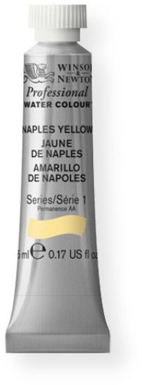 Winsor & Newton 102422 Artists' Watercolor 5ml Naples Yellow; Maximum color strength with greater tinting possibilities; Watercolor type; 5 ml content; Tube format; EAN 50823871 (CRIMSON5ML TUBE5ML WATERCOLOR5ML ALVIN102422 ALVINTUBE5ML WINSORNEWTON-TUBE-5ML)