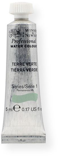 Winsor & Newton 102637 Artists' Watercolor 5ml Terre Verte; Maximum color strength with greater tinting possibilities; Watercolor type; 5 ml content; Tube format; EAN 50824090 (CRIMSON5ML TUBE5ML WATERCOLOR5ML ALVIN102637 ALVINTUBE5ML WINSORNEWTON-TUBE-5ML)