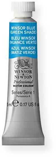 Winsor & Newton 102707 Artists' Watercolor 5ml Blue Green Shade; Maximum color strength with greater tinting possibilities; Watercolor type; 5 ml content; Tube format; EAN 50694938 (CRIMSON5ML TUBE5ML WATERCOLOR5ML ALVIN102707 ALVINTUBE5ML WINSORNEWTON-TUBE-5ML)