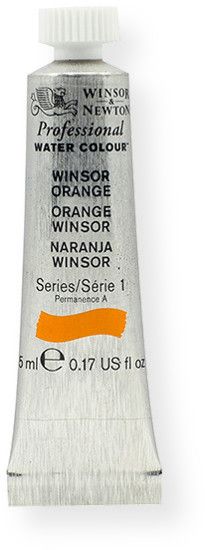 Winsor & Newton 102724 Artists' Watercolor 5ml Winsor Orange; Maximum color strength with greater tinting possibilities; Watercolor type; 5 ml content; Tube format; EAN 50694983 (CRIMSON5ML TUBE5ML WATERCOLOR5ML ALVIN102724 ALVINTUBE5ML WINSORNEWTON-TUBE-5ML)