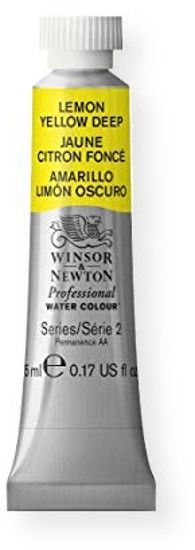 Winsor & Newton 102731 Artists' Watercolor 5ml Winsor Yellow Deep; Maximum color strength with greater tinting possibilities; Watercolor type; 5 ml content; Tube format; EAN 50694990 (CRIMSON5ML TUBE5ML WATERCOLOR5ML ALVIN102731 ALVINTUBE5ML WINSORNEWTON-TUBE-5ML)
