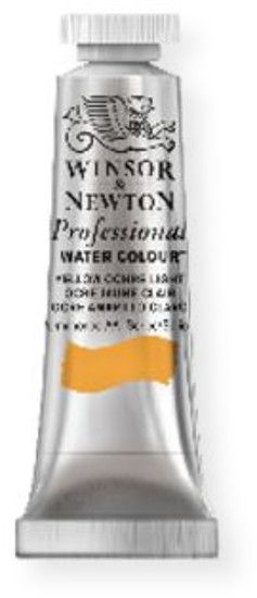 Winsor & Newton 102745 Artists' Watercolor 5ml Yellow Ochre Light; Maximum color strength with greater tinting possibilities; Watercolor type; 5 ml content; Tube format; EAN 50041459 (CRIMSON5ML TUBE5ML WATERCOLOR5ML ALVIN102745 ALVINTUBE5ML WINSORNEWTON-TUBE-5ML)