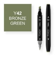 ShinHan Art 1110042-Y42 Bronze Green Marker; An advanced alcohol based ink formula that ensures rich color saturation and coverage with silky ink flow; The alcohol-based ink doesn't dissolve printed ink toner, allowing for odorless, vividly colored artwork on printed materials; The delivery of ink flow can be perfectly controlled to allow precision drawing; EAN 8809309660388 (SHINHANARTALVIN SHINHANART-ALVIN SHINHANART1110042-Y42 SHINHANART-1110042-Y42 ALVIN1110042-Y42 ALVIN-1110042-Y42) 