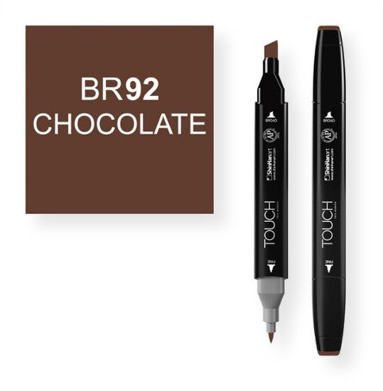 ShinHan Art 1110092-BR92 Chocolate Marker; An advanced alcohol based ink formula that ensures rich color saturation and coverage with silky ink flow; The alcohol-based ink doesn't dissolve printed ink toner, allowing for odorless, vividly colored artwork on printed materials; The delivery of ink flow can be perfectly controlled to allow precision drawing; EAN 8809309660838 (SHINHANARTALVIN SHINHANART-ALVIN SHINHANARTALVIN1110092-BR92 SHINHANART-1110092-BR92 ALVIN1110092-BR92 ALVIN-1110092-BR92)
