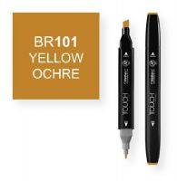 ShinHan Art 1110101-BR101 Yellow Ochre Marker; An advanced alcohol based ink formula that ensures rich color saturation and coverage with silky ink flow; The alcohol-based ink doesn't dissolve printed ink toner, allowing for odorless, vividly colored artwork on printed materials; The delivery of ink flow can be perfectly controlled to allow precision drawing; The ergonomically designed rectangular body resists rolling on work surfaces and provides a perfect grip that avoids smudges and smears; E 