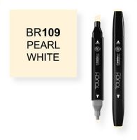 ShinHan Art 1110109-BR109 Pearl White Marker; An advanced alcohol based ink formula that ensures rich color saturation and coverage with silky ink flow; The alcohol-based ink doesn't dissolve printed ink toner, allowing for odorless, vividly colored artwork on printed materials; The delivery of ink flow can be perfectly controlled to allow precision drawing; The ergonomically designed rectangular body resists rolling on work surfaces and provides a perfect grip that avoids smudges and smears; EA 