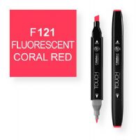 ShinHan Art 1110121-F121 Fluorescent Coral Red Marker; An advanced alcohol based ink formula that ensures rich color saturation and coverage with silky ink flow; The alcohol-based ink doesn't dissolve printed ink toner, allowing for odorless, vividly colored artwork on printed materials; The delivery of ink flow can be perfectly controlled to allow precision drawing; The ergonomically designed rectangular body resists rolling on work surfaces and provides a perfect grip that avoids smudges and s 