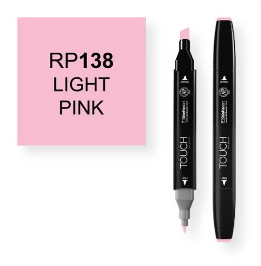 ShinHan Art 1110138-RP138 Light Pink Marker; An advanced alcohol based ink formula that ensures rich color saturation and coverage with silky ink flow; The alcohol-based ink doesn't dissolve printed ink toner, allowing for odorless, vividly colored artwork on printed materials; The delivery of ink flow can be perfectly controlled to allow precision drawing; EAN 8809309661125 (SHINHANARTALVIN SHINHANART-ALVIN SHINHANARTALVIN1110138-RP138 SHINHANART-1110138-RP138 ALVIN1110138-RP138 ALVIN-1110138-R