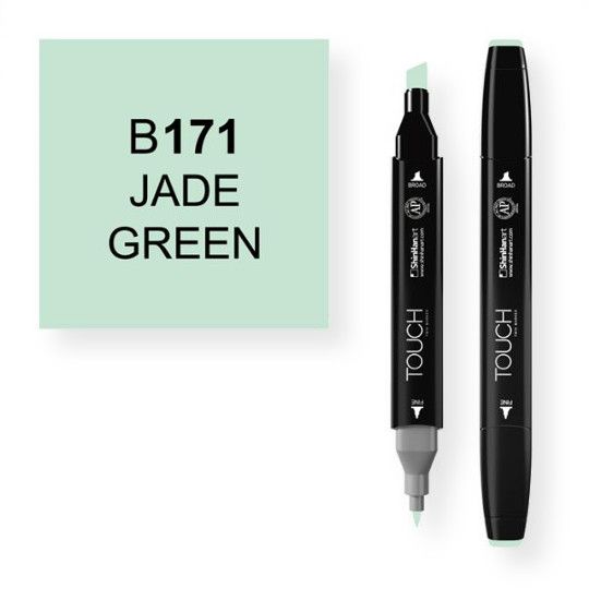 ShinHan Art 1110171-B171 Jade Green Marker; An advanced alcohol based ink formula that ensures rich color saturation and coverage with silky ink flow; The alcohol-based ink doesn't dissolve printed ink toner, allowing for odorless, vividly colored artwork on printed materials; The delivery of ink flow can be perfectly controlled to allow precision drawing; EAN 8809309661279 (SHINHANARTALVIN SHINHANART-ALVIN SHINHANARTALVIN1110171-B171 SHINHANART-1110171-B171 ALVIN1110171-B171 ALVIN-1110171-B171)