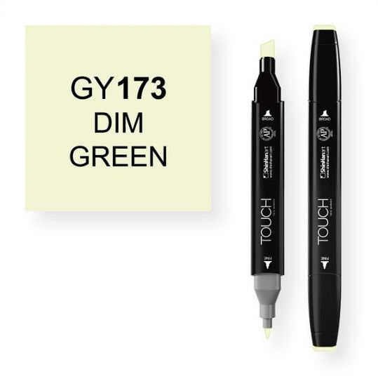 ShinHan Art 1110173-GY173 Dim Green Marker; An advanced alcohol based ink formula that ensures rich color saturation and coverage with silky ink flow; The alcohol-based ink doesn't dissolve printed ink toner, allowing for odorless, vividly colored artwork on printed materials; The delivery of ink flow can be perfectly controlled to allow precision drawing; EAN 8809309661293 (SHINHANARTALVIN SHINHANART-ALVIN SHINHANARTALVIN1110173-GY173 SHINHANART-1110173-GY173 ALVIN1110173-GY173 ALVIN-1110173-GY