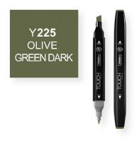 ShinHan Art 1110225-Y225 Olive Green Dark Marker; An advanced alcohol based ink formula that ensures rich color saturation and coverage with silky ink flow; The alcohol-based ink doesn't dissolve printed ink toner, allowing for odorless, vividly colored artwork on printed materials; The delivery of ink flow can be perfectly controlled to allow precision drawing; EAN 8809326960447 (SHINHANARTALVIN SHINHANART-ALVIN SHINHANARTALVIN SHINHANART-1110225-Y225 ALVIN1110225-Y225 ALVIN-1110225-Y225) 