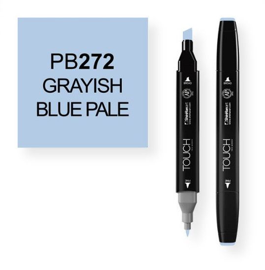 ShinHan Art 1110272-PB272 Grayish Blue Pale Marker; An advanced alcohol based ink formula that ensures rich color saturation and coverage with silky ink flow; The alcohol-based ink doesn't dissolve printed ink toner, allowing for odorless, vividly colored artwork on printed materials; The delivery of ink flow can be perfectly controlled to allow precision drawing; EAN 8809326960614 (SHINHANARTALVIN SHINHANART-ALVIN SHINHANARTALVIN SHINHANART-1110272-PB272 ALVIN1110272-PB272 ALVIN-1110272-PB272)