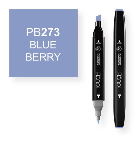 ShinHan Art 1110273-PB273 Blue Berry Marker; An advanced alcohol based ink formula that ensures rich color saturation and coverage with silky ink flow; The alcohol-based ink doesn't dissolve printed ink toner, allowing for odorless, vividly colored artwork on printed materials; The delivery of ink flow can be perfectly controlled to allow precision drawing; EAN 8809326960638 (SHINHANARTALVIN SHINHANART-ALVIN SHINHANARTALVIN SHINHANART-1110273-PB273 ALVIN1110273-PB273 ALVIN-1110273-PB273)