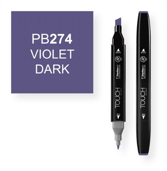 ShinHan Art 1110274-PB274 Violet Dark Marker; An advanced alcohol based ink formula that ensures rich color saturation and coverage with silky ink flow; The alcohol-based ink doesn't dissolve printed ink toner, allowing for odorless, vividly colored artwork on printed materials; The delivery of ink flow can be perfectly controlled to allow precision drawing; EAN 8809326960645 (SHINHANARTALVIN SHINHANART-ALVIN SHINHANARTALVIN SHINHANART-1110274-PB274 ALVIN1110274-PB274 ALVIN-1110274-PB274)