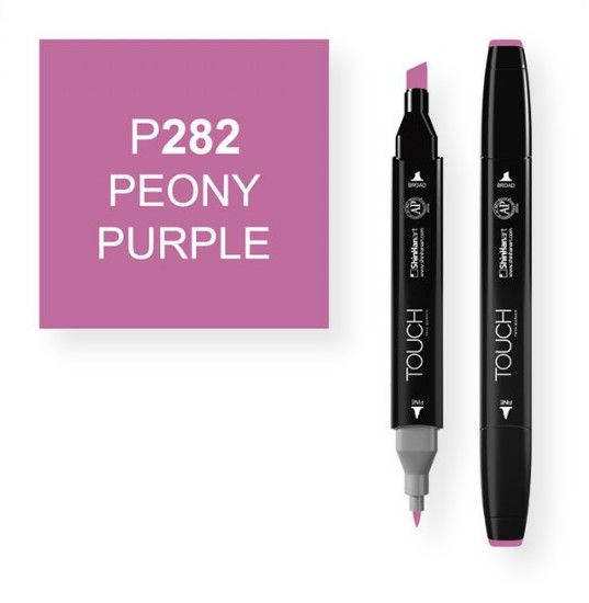 ShinHan Art 1110282-P282 Peony Purple Marker; An advanced alcohol based ink formula that ensures rich color saturation and coverage with silky ink flow; The alcohol-based ink doesn't dissolve printed ink toner, allowing for odorless, vividly colored artwork on printed materials; The delivery of ink flow can be perfectly controlled to allow precision drawing; EAN 8809326960676 (SHINHANARTALVIN SHINHANART-ALVIN SHINHANARTALVIN SHINHANART-1110282-P282 ALVIN1110282-P282 ALVIN-1110282-P282)