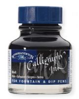 Winsor & Newton 1111030 Calligraphy Ink Black; Maximum brilliance of color; Opaque and suitable for dip pen and brush; Unrivaled permanence and quality; Non waterproof to ensure no clogging and good flow characteristics when used in fountain or dip pens; Lightfast; UPC 094376907285 (WINSOR&NEWTONALVIN WINSOR&NEWTON-ALVIN WINSOR&NEWTON1111030 WINSOR&NEWTON-1111030 ALVIN1111030 ALVIN-1111030 ALVINCALLIGRAPHYINK)   