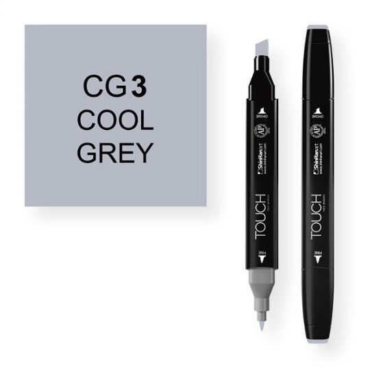 ShinHan Art 1112030-CG3 Cool Grey 3 Marker; An advanced alcohol based ink formula that ensures rich color saturation and coverage with silky ink flow; The alcohol-based ink doesn't dissolve printed ink toner, allowing for odorless, vividly colored artwork on printed materials; The delivery of ink flow can be perfectly controlled to allow precision drawing; EAN 8809309661521 (SHINHANARTALVIN SHINHANART-ALVIN SHINHANARTALVIN SHINHANART-1112030-CG3 ALVIN1112030-CG3 ALVIN-1112030-CG3)