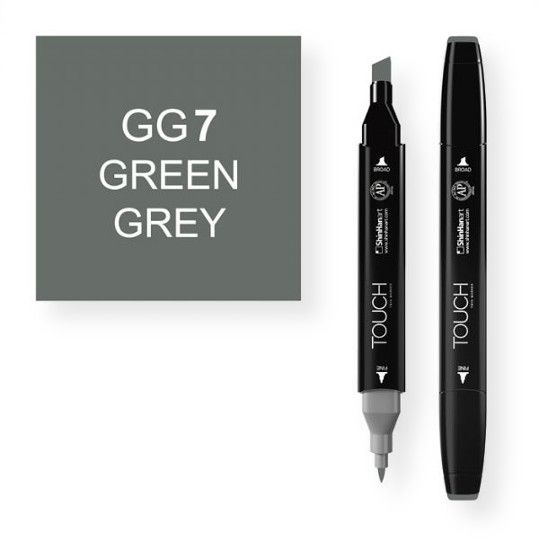 ShinHan Art 1113070-GG7 Green Grey 7 Marker; An advanced alcohol based ink formula that ensures rich color saturation and coverage with silky ink flow; The alcohol-based ink doesn't dissolve printed ink toner, allowing for odorless, vividly colored artwork on printed materials; The delivery of ink flow can be perfectly controlled to allow precision drawing; EAN 8809309661477 (SHINHANARTALVIN SHINHANART-ALVIN SHINHANARTALVIN SHINHANART-1113070-GG7 ALVIN1113070-GG7 ALVIN-1113070-GG7)
