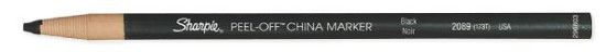 Sharpie 173T Black China Marking Pencil; Moisture resistant with non toxic odor-free pigments; They mark smoothly on any porous or non porous material including china, glass, plastics, and metal; The pull of a string unwinds the paper wrapping to sharpen in a flash; Packaged 12/box; UPC: 070735020895 (ALVIN173T ALVIN-173T SHARPIE173T SHARPIE-173T SHARPIEPENCIL ALVIN-PENCIL)