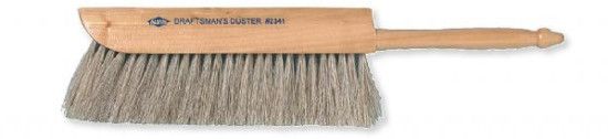 Alvin 2341 Traditional Dusting Brush; Constructed of soft, sterilized 100% horsehair, wax set in a tough, durable, 14 1/2