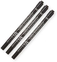Alvin 3033 Penstix Technical Markers, Blister Pack of 3 Markers; Black Ink; Ideal for Freehand Drawing and For use with Straightedge; Dense High-quality Black Ink; Ribbed Cap Fits Snuggly on the Barrel; Includes 0.3, 0.5, and 0.7mm Markers; UPC: 088354351153; Overall Dimensions (LxWxH): 9.25" x 2.75" x 0.75"; Overall Weight: 0.5 lbs (ALVIN3033 ALVIN-3033 3033 PENSTIX3033 PENSTIX-3033) 