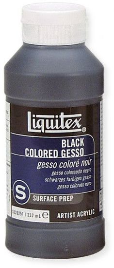 Liquitex 5320251 Colored Gesso Black; Establishes a color ground while providing all the attributes of traditional acrylic gesso; Gives opaque coverage; UPC: 094376923988 (ALVIN5320251 ALVIN-5320251 LIQUITEX5320251 LIQUITEX-5320251 ALVIN-GEL 5320251-GEL)