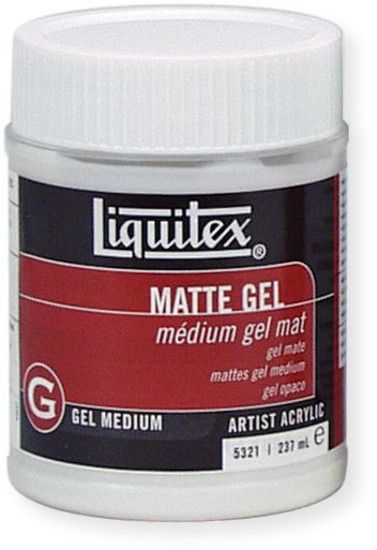 Liquitex 5321 Matte Gel Medium 8 oz.; Dries translucent with a satin/matte finish; Viscosity and body similar to heavy body acrylic color; Great adhesion; Translucent when wet, transparent when dry; Thicker applications result in less transparent dry medium films; UPC: 094376924039 (ALVIN5321 ALVIN-5321 LIQUITEX5321 LIQUITEX-5321 ALVIN-GEL 5321-GEL)