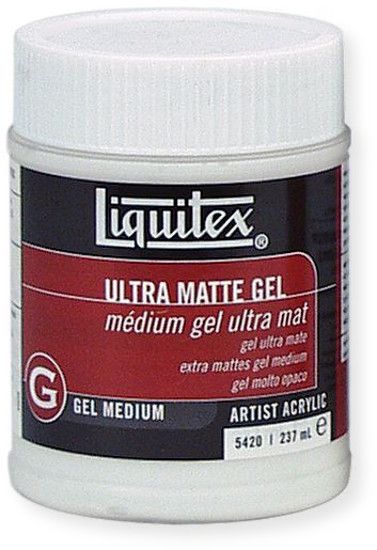 Liquitex 5420 Ultra Matte Gel Medium 8oz; A translucent white gel of high density and high solids that economically extends the volume of acrylic color without changing its heavy body; Add up to 50% by volume to double amount of paint and retain color position; If more than 50% is added, it acts as a very weak tinting white; UPC: 094376924091 (ALVIN5420 ALVIN-5420 LIQUITEX5420 LIQUITEX-5420 ALVIN-GEL 5420-GEL)