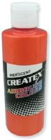 Createx 5502-02 Airbrush Paint 2oz Iridescent Scarlet, Made with light fast pigments and durable resins; Works on fabric, wood, leather, canvas, plastics, aluminum, metals, ceramics, poster board, brick, plaster, latex, glass, and more; Colors are water based; Non toxic; UPC  717893255027 (CREATEXALVIN CREATEX-ALVIN CREATEX5502-02 ALVIN5502-02 ALVINAIRBRUSHPAINT ALVIN-AIRBRUSHPAINT) 